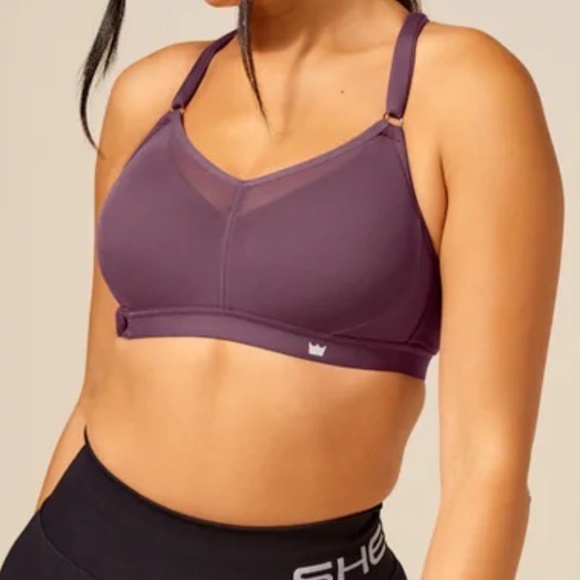 SHEFIT Full Coverage Bra Medium Impact 6Luxe Dark Raisin Adjustable - Picture 1 of 7